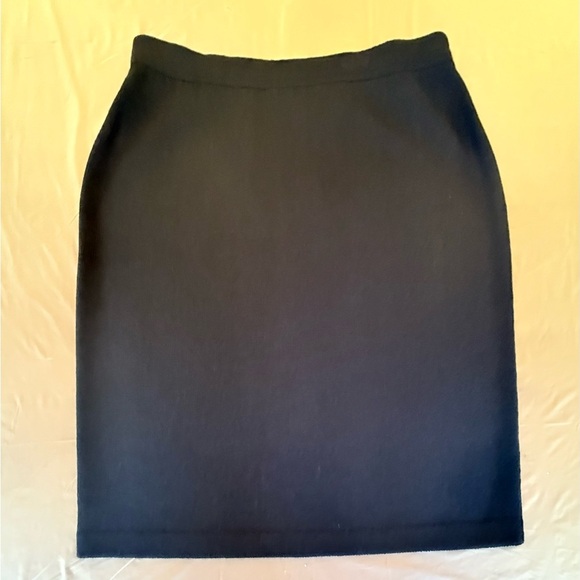 St John Navy Blue Women's Sweater Pencil Midi Skirt Size 14/Large MSRP $525 - Picture 3 of 8